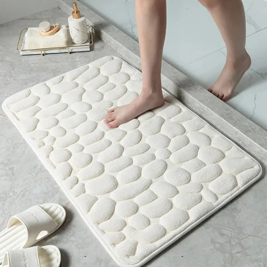 Tapete de Banho Super Absorvente e Antiderrapante Branco