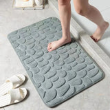 Tapete de Banho Super Absorvente e Antiderrapante Cinza