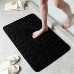 Tapete de Banho Super Absorvente e Antiderrapante Preto