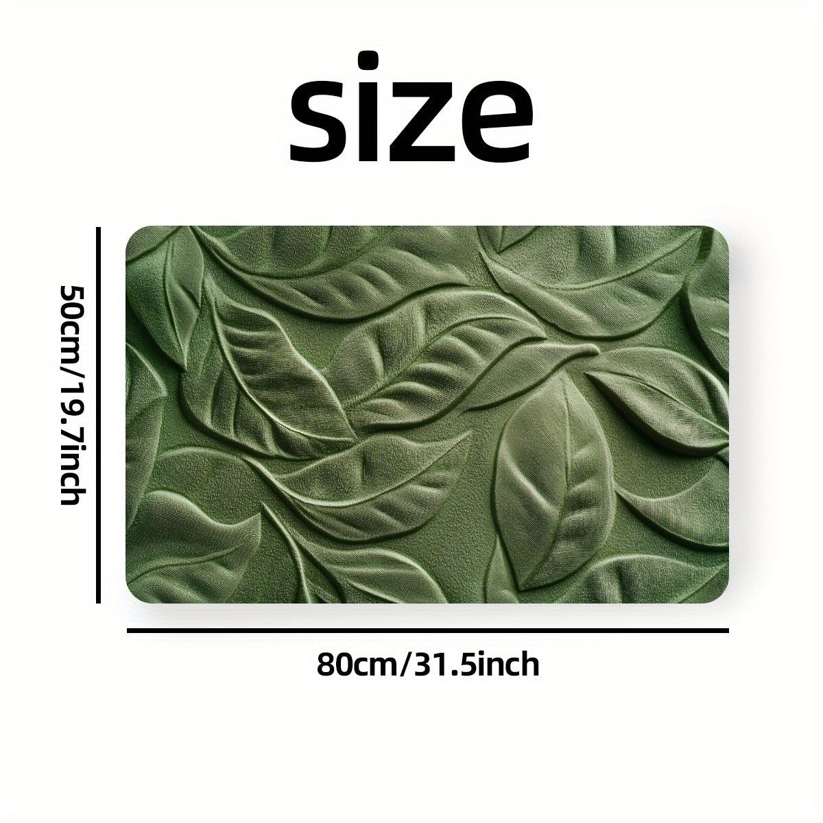 Tapete de Banho em Terra Diatomácea com Estampa de Folhas Verdes – Super Absorvente e de Secagem Rápida