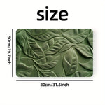 Tapete de Banho em Terra Diatomácea com Estampa de Folhas Verdes – Super Absorvente e de Secagem Rápida