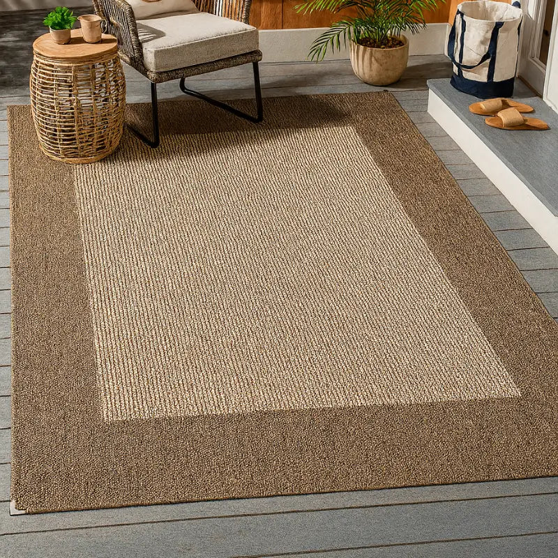 Tapete de Sisal para Sala 200x150cm Com Moldura