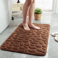 Tapete para banheiro antiderrapante absorvente e macio 60x40cm Marrom