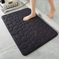 Tapete para banheiro antiderrapante absorvente e macio 60x40cm Preto