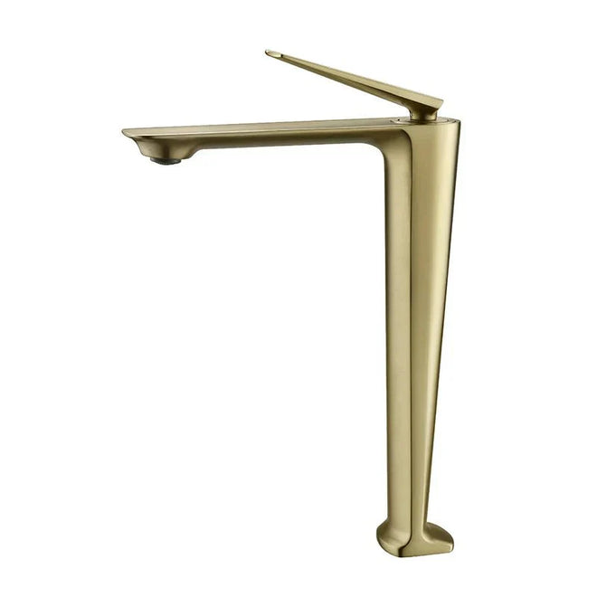 Torneira para banheiro Bica Alta Monocomando Elegance em Cromado Premium. Dourada