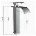 Torneira para banheiro Elegância Bica Alta Cascata Monocomando em Cromado Premium.