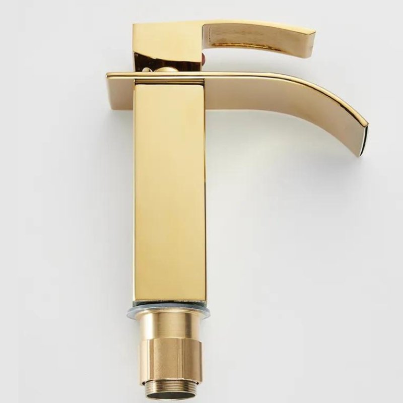 Torneira para banheiro Elegância Bica Alta Cascata Monocomando em Cromado Premium.