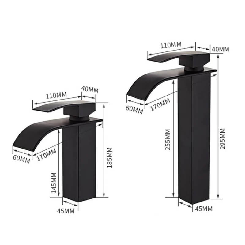 Torneira para banheiro Elegância Bica Alta Cascata Monocomando em Cromado Premium.