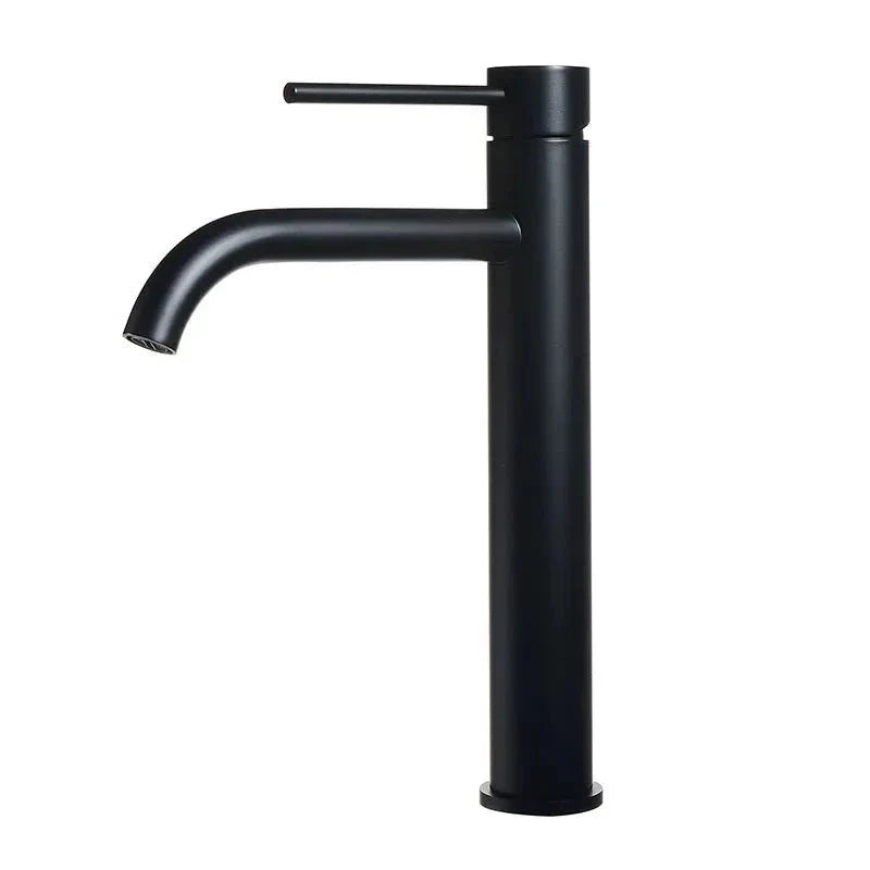 Torneira para banheiro Elegância Bica Alta Monocomando em Cromado Premium. Preta