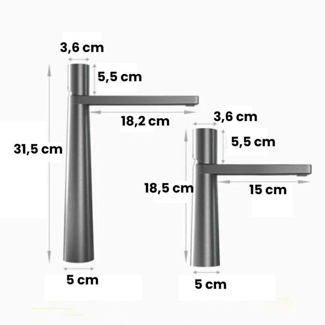 Torneira para banheiro Elegância Bica Alta Monocomando em Cromado Premium.