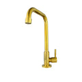 Torneira para banheiro Elegância Bica Móvel Monocomando em Dourado Brilhante.