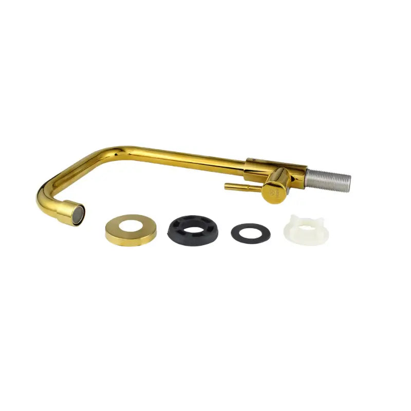 Torneira para banheiro Elegância Bica Móvel Monocomando em Dourado Brilhante.