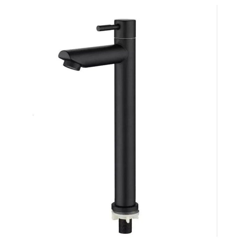 Torneira para banheiro Elegância Monocomando Bica Alta em Aço Inoxidável Polido.