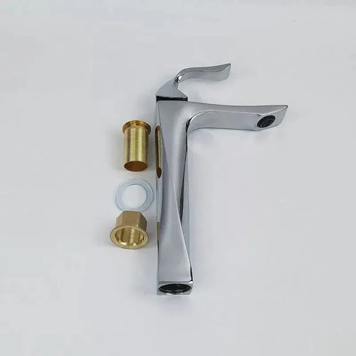 Torneira para banheiro Elegância Monocomando Bica Alta em Cromado Premium.
