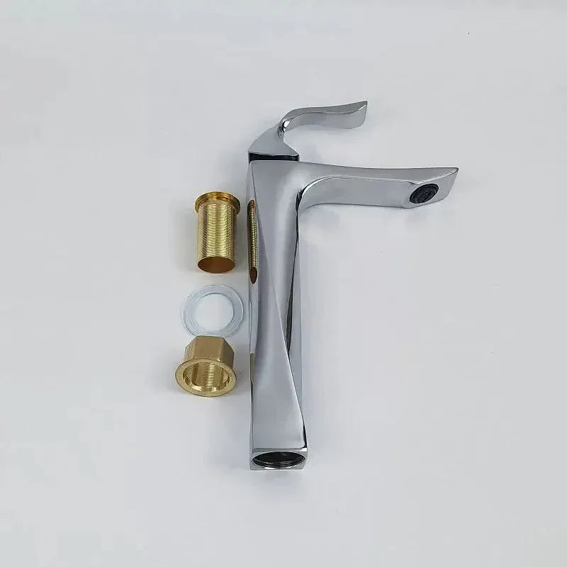 Torneira para banheiro Elegância Monocomando Bica Alta em Cromado Premium.