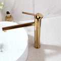 Torneira para banheiro Elegância Monocomando Bica Alta em Dourado Fosco.