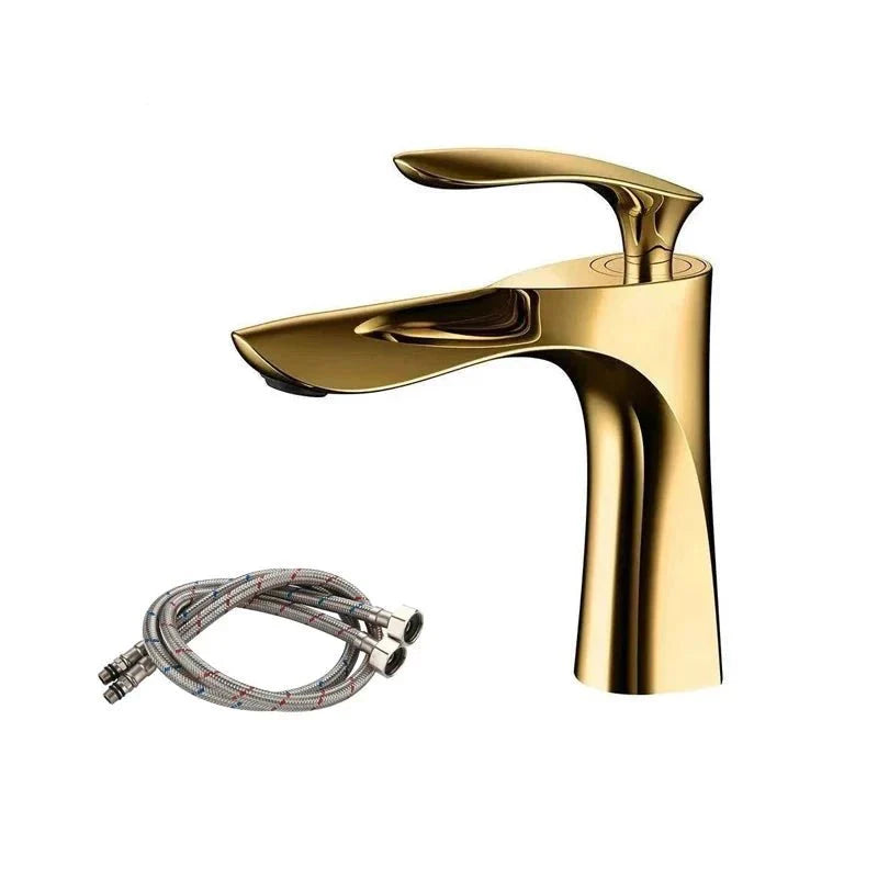 Torneira para banheiro Elegância Monocomando com Design em Bica Alta e Acabamento Cromado Premium.
