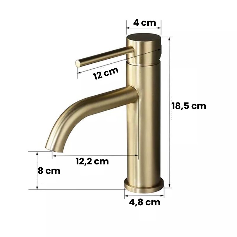 Torneira para banheiro Elegante Bica Baixa Monocomando em Cromado Premium.