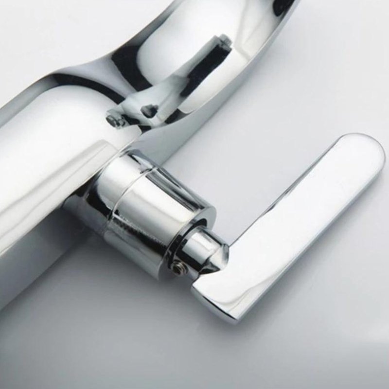 Torneira para banheiro Luxo Bica Alta Monocomando em Cromado Premium Brilhante.