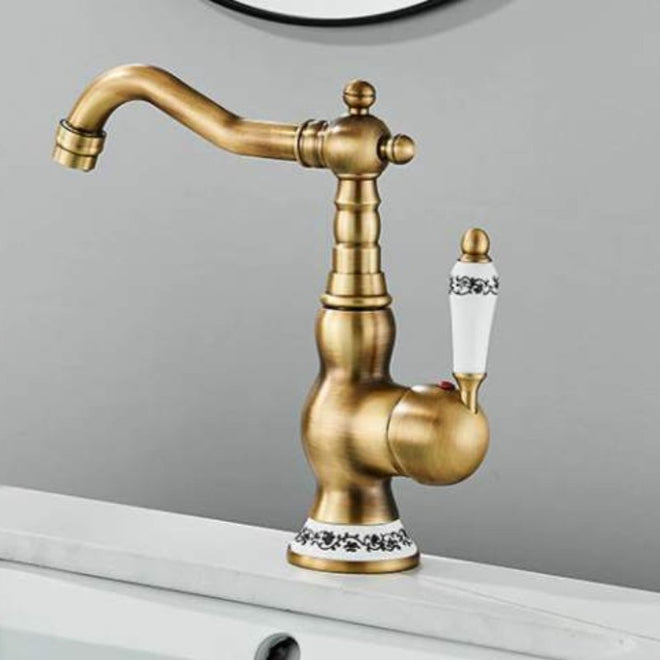 Torneira para banheiro Vintage Monocomando com Misturador em Cromado Premium. 23 cm