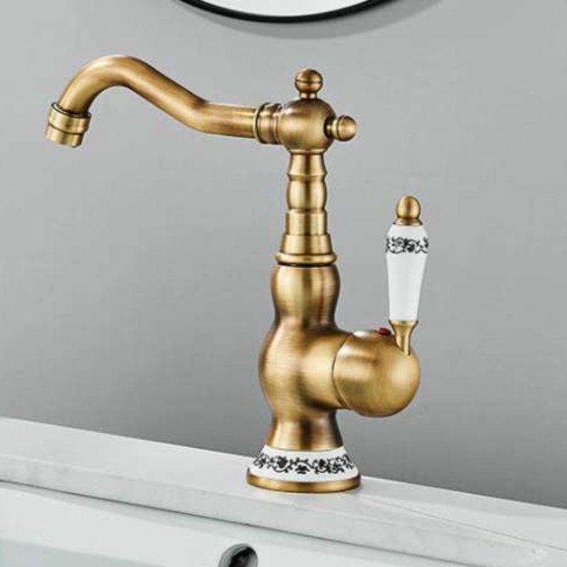 Torneira para banheiro Vintage Monocomando com Misturador em Cromado Premium. 23 cm