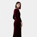 Vestido Envelope de Veludo para Mulheres
