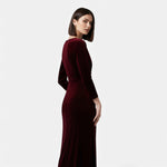 Vestido Envelope de Veludo para Mulheres
