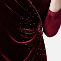 Vestido Envelope de Veludo para Mulheres