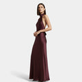 Vestido Longo de Cetim Sem Costas para Mulheres - Elegância e Conforto
