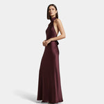 Vestido Longo de Cetim Sem Costas para Mulheres - Elegância e Conforto