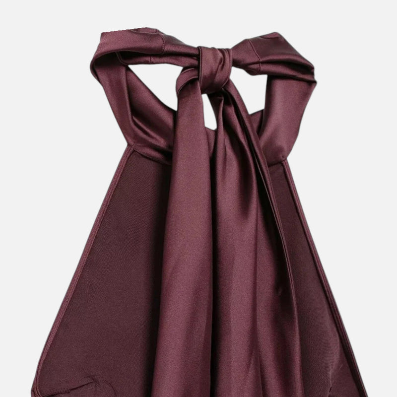 Vestido Longo de Cetim Sem Costas para Mulheres - Elegância e Conforto