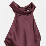 Vestido Longo de Cetim Sem Costas para Mulheres - Elegância e Conforto