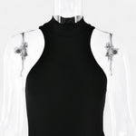 Vestido Maxi de Cetim com Recortes para Mulheres – Fluidez Sedosa e Silhueta Esculpida