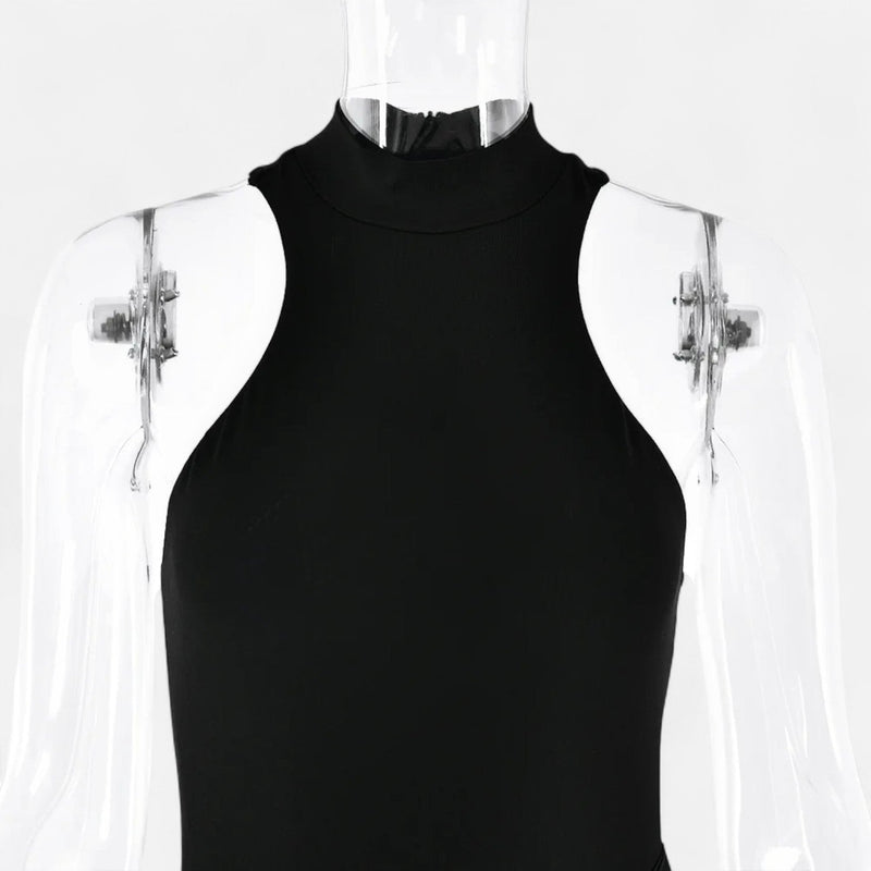 Vestido Maxi de Cetim com Recortes para Mulheres – Fluidez Sedosa e Silhueta Esculpida