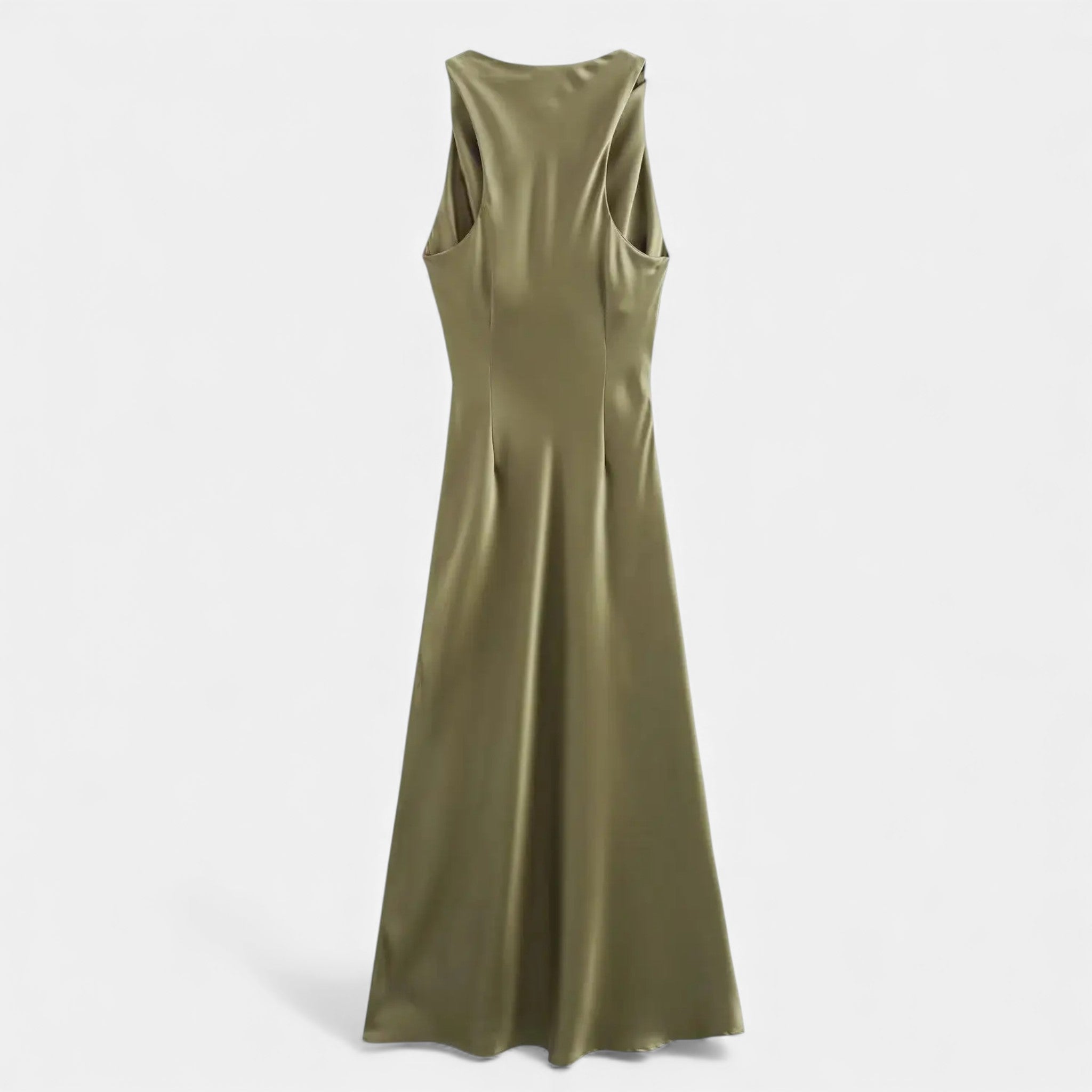 Vestido Midi de Cetim Elegante para Mulheres