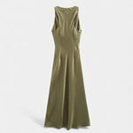 Vestido Midi de Cetim Elegante para Mulheres