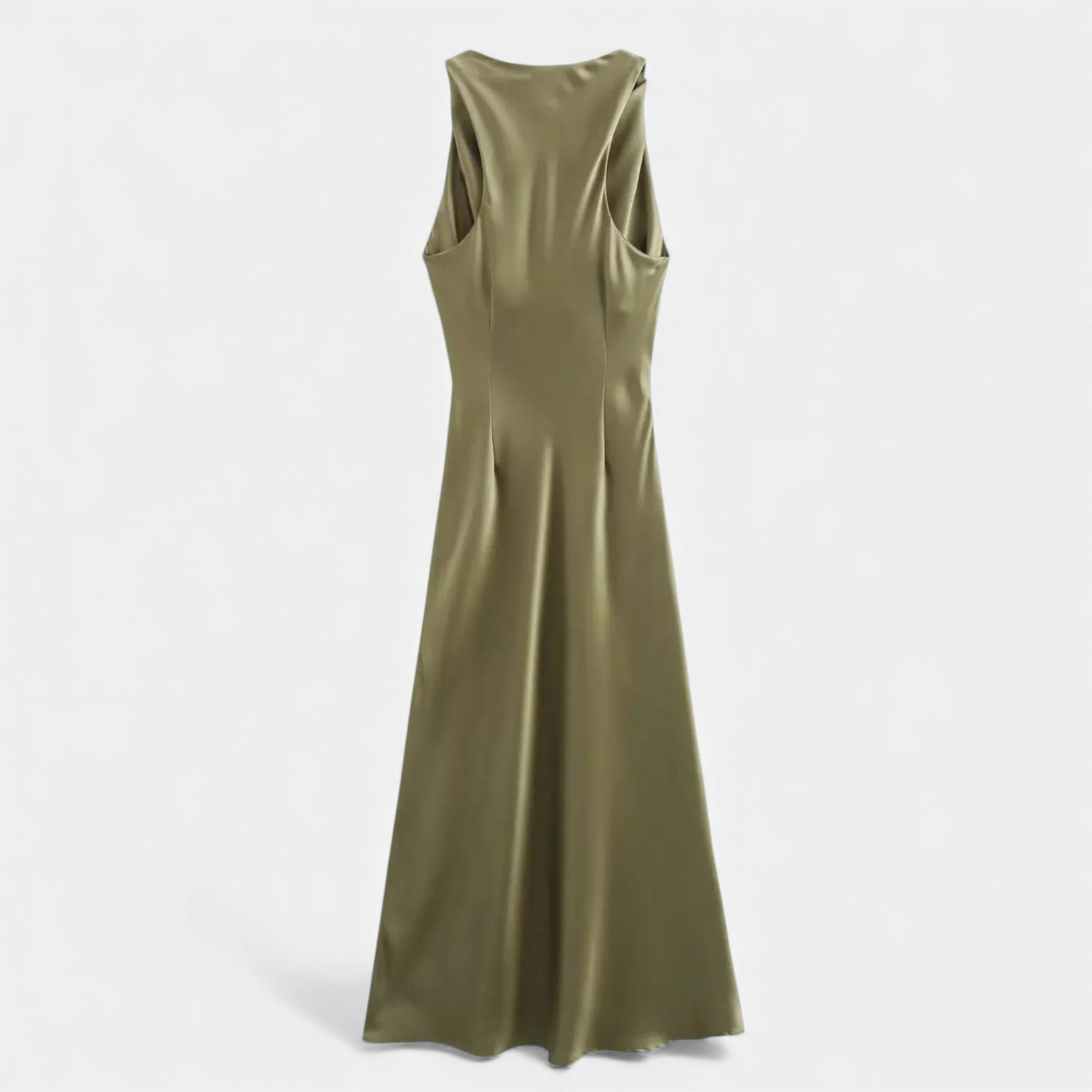 Vestido Midi de Cetim Elegante para Mulheres