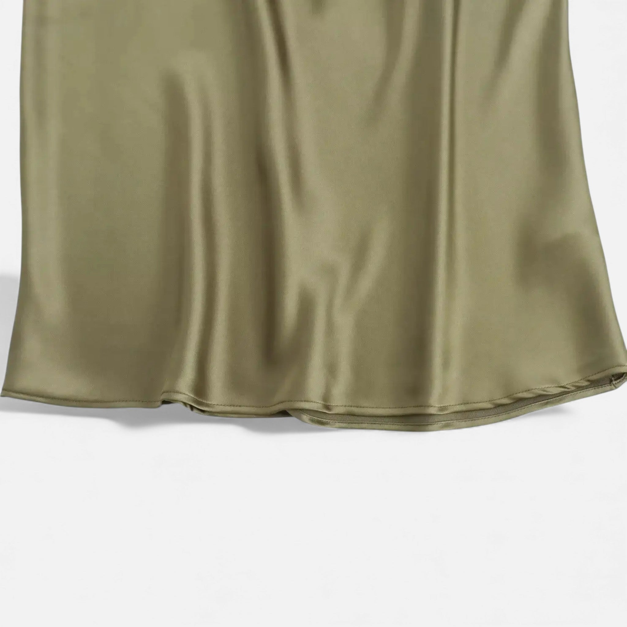 Vestido Midi de Cetim Elegante para Mulheres