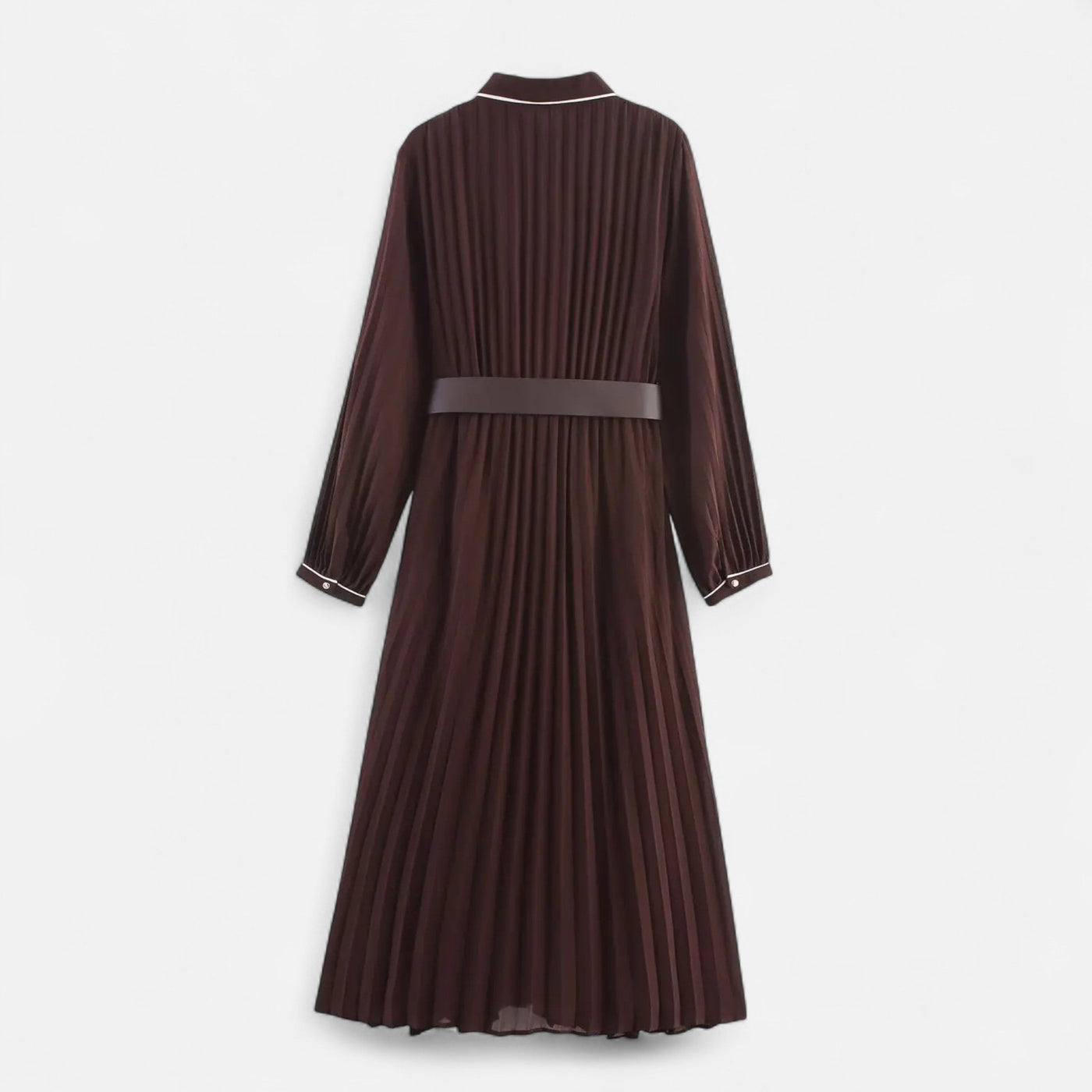 Vestido Midi de Chiffon para Mulheres – Elegância com Gola Reversa e Estilo Sofisticado