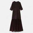 Vestido Vintage Plissado Feminino – Elegância de Outono com Mangas 3/4