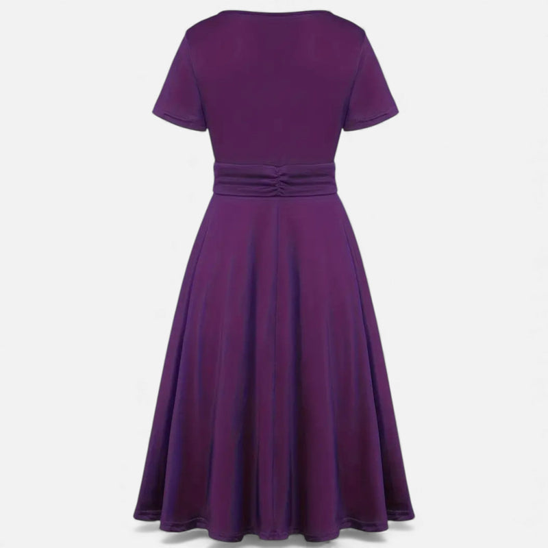 Vestido de Festa Assimétrico com Decote em V e Strass para Mulheres