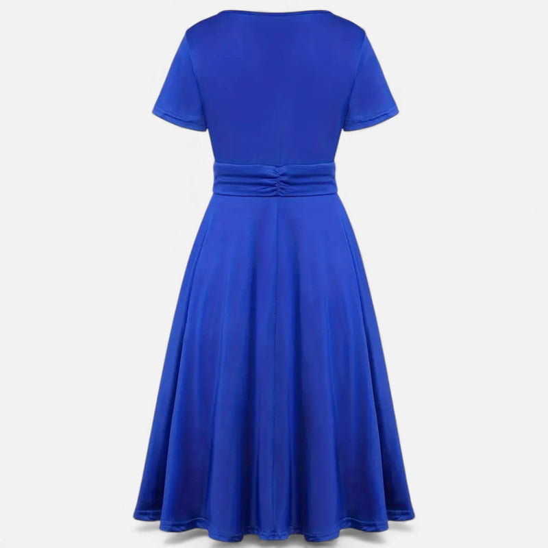 Vestido de Festa Assimétrico com Decote em V e Strass para Mulheres