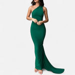Vestido de Festa com Decote Costas Nuas e Laço - Elegância e Sofisticação Verde