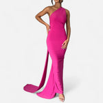 Vestido de Festa com Decote Costas Nuas e Laço - Elegância e Sofisticação Vermelho Rosa