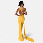 Vestido de Festa com Decote Costas Nuas e Laço - Elegância e Sofisticação