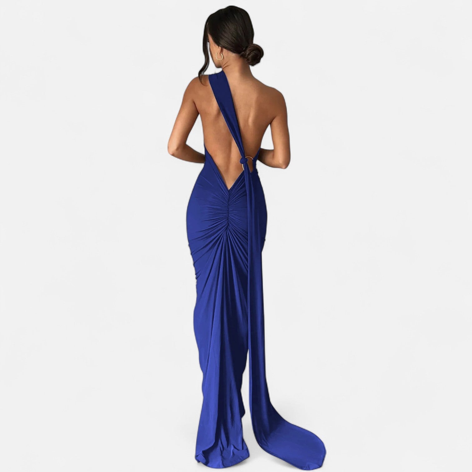 Vestido de Festa com Decote Costas Nuas e Laço - Elegância e Sofisticação