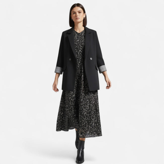 Vestido de Outono Feminino em Chiffon – Elegância e Estilo