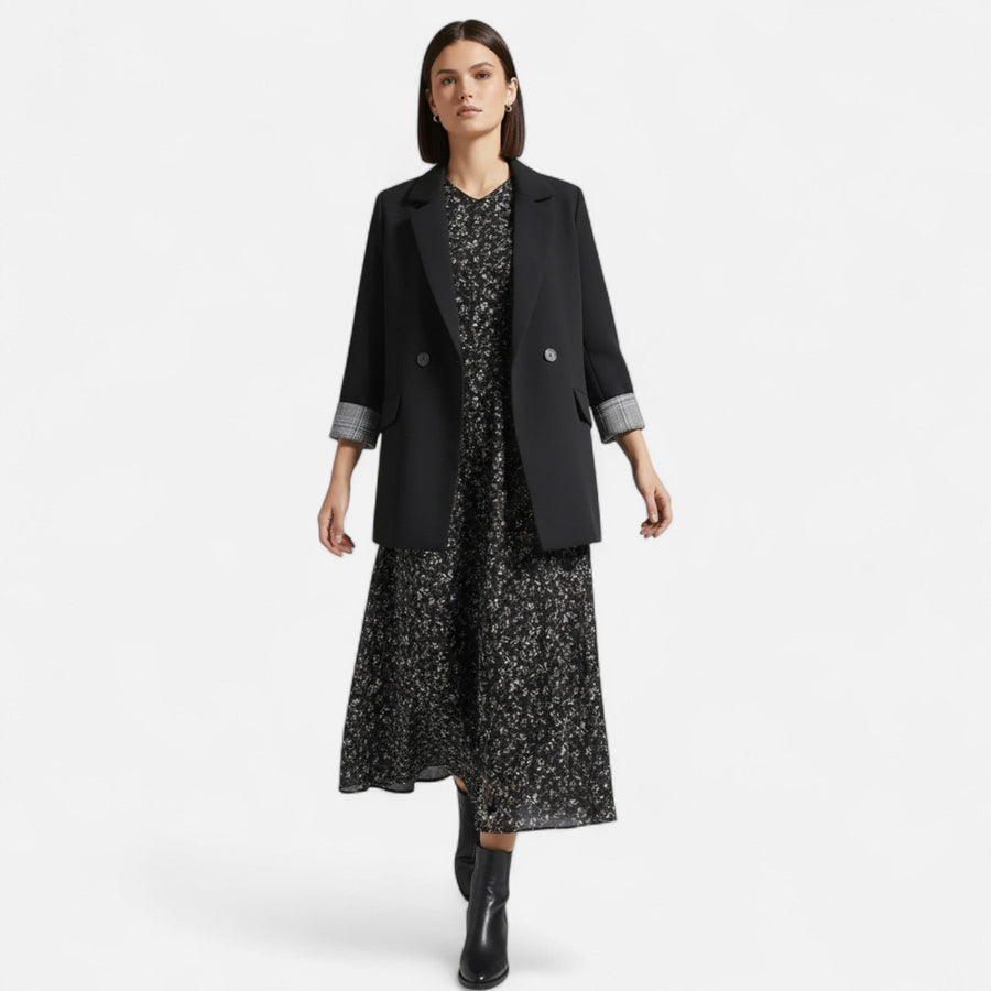 Vestido de Outono Feminino em Chiffon – Elegância e Estilo