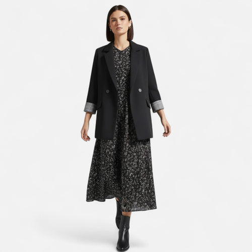 Vestido de Outono Feminino em Chiffon – Elegância e Estilo