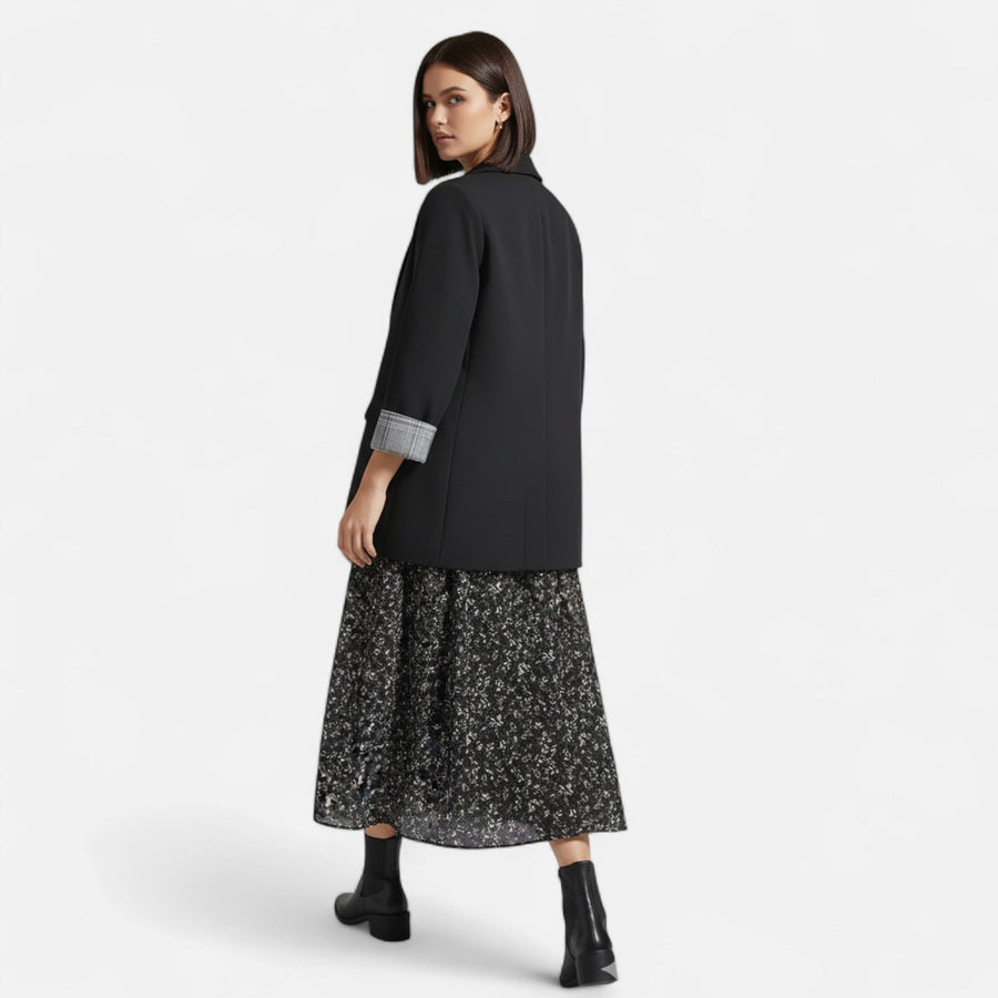 Vestido de Outono Feminino em Chiffon – Elegância e Estilo